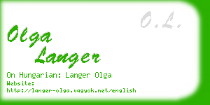 olga langer business card